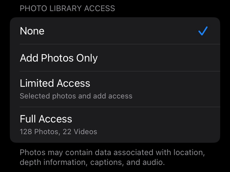 Photo Permissions